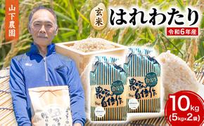 米 令和6年産 はれわたり 玄米 10kg (5kg×2袋) こめ お米 おこめ コメ ご飯 ごはん 令和6年 山下農園 青森 青森県