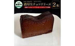 【四国一小さなまちの洋菓子屋さん】bon appetit ボナペティ 生チョコテリーヌ 2本セット 生チョコ テリーヌ 高級チョコレート バローナ ヴァローナ カライブ スイーツ ケーキ 洋菓子