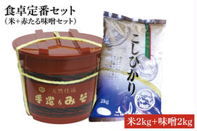 BI012　【令和6年産米使用】食卓定番セット（米＋赤たる味噌 2Kg）(8)