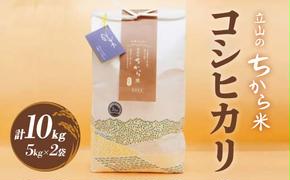 立山のちから米 コシヒカリ 5kg×2袋 計10kg たてやま 米 こめ お米 コメ 精米 白米 こしひかり 美味しい 富山県 立山町 F6T-537