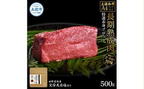 土佐和牛 特選赤身ブロック500g 田野屋銀象完全天日塩1P付き 長期熟成肉 田野屋銀象 完全天日塩付き 赤身 牛肉 ブロック 肉 お肉 和牛 国産 牛 熟成肉 ブロック肉 豪華 贅沢 真空パック