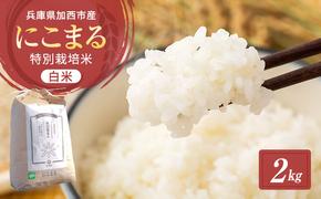 令和6年産 白米 2kg 特別栽培米 にこまる （ 山田錦 ）　米 お米 こめ コメ 特栽米 ひょうご安心ブランド ご飯 ごはん ゴハン 兵庫県 加西市