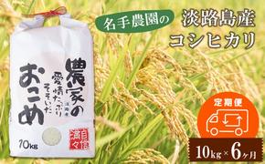 【定期便6ヶ月】名手農園の淡路島産コシヒカリ 10kg　　[精米 コシヒカリ 米 コシヒカリ 精米 コシヒカリ 白米 コシヒカリ]