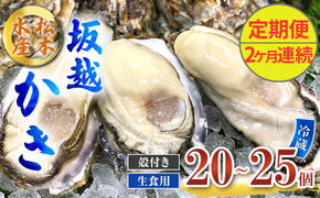 定期便 牡蠣 生食用 坂越かき 殻付き 20～25個《2ヶ月連続お届け》 松本水産 [ 生牡蠣 真牡蠣 かき カキ 冬牡蠣 ]