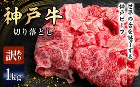 神戸牛 訳あり 切り落とし 500g×2 A4ランク以上！ 神戸ビーフ 小分け 焼肉 A5 ランク 切り落とし  訳アリ  不揃い  焼き肉 規格外  牛肉 肉 お肉 冷凍 カルビ 太田家