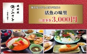 食事券 3000円 磯料理 海のみさと 海鮮 海鮮丼 磯料理 宴会 オーシャンビュー レストラン イクラ しらす丼 大あさり さざえ えびフライ 南知多 愛知