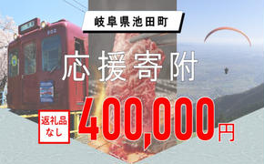 【岐阜県池田町】寄附のみの応援受付 (返礼品はございません)400,000円