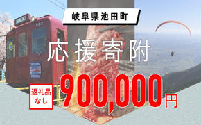 【岐阜県池田町】寄附のみの応援受付 (返礼品はございません)900,000円