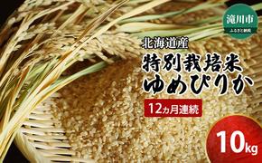 令和6年産米 北海道 滝川産 特別栽培玄米ゆめぴりか 10kg 12ヵ月連続｜北海道 滝川市 特別栽培 特別栽培米 お米 米 ご飯 玄米 ゆめぴりか ユメピリカ 定期便 連続お届け