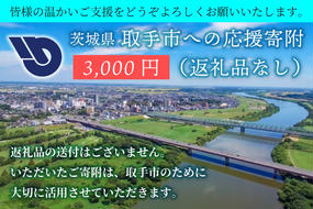 ZZ002　【返礼品なし】茨城県　取手市　ふるさと応援寄附金（3,000円）