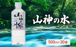 山神の水 500ml×30本入り ナチュラルミネラルウォーター  岡山 高梁市 水  ミネラルウォーター 飲料 ドリンク ペットボトル 鉱泉水 天然水 お水 健康 水分補給 安心 安全 国産 飲みやすい まろやか 