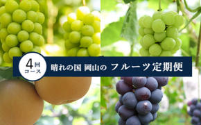 【2025年 先行予約 】晴れの国 岡山 の フルーツ 定期便 4回コース 岡山県産 葡萄 ぶどう 梨 なし