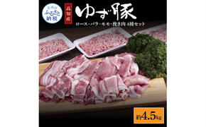 【CF-R5cbs】NIN005　なはりゆず豚セット 4.5kg - 豚バラ ロース モモ 挽き肉 ひき肉 豚 豚肉 国産 詰め合わせ セット 冷凍 料理 おうちごはん 個包装 41000円 高知県産 高知