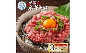 【CF-R5oni】《3ヶ月定期便》まぐろのネギトロ1食80g×8P (約640g）海鮮 ネギトロ丼 まぐろたたき 海鮮丼 そぼろ 寿司 軍艦巻き 手巻き寿司 便利 かんたん 自然解凍 個食 冷凍配送 小分け お手軽