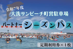 令和7年度 大洗 サンビーチ 町営駐車場 パートナーシーズンパス (定期利用券) ×1枚 海水浴 サーフィン 潮干狩り レジャー 茨城県 大洗町