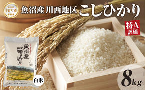 魚沼産 川西 こしひかり 8kg 精米 米 コメ お米 ごはん ご飯 白米 おにぎり 炊き立て ブランド米 コシヒカリ 新潟県産 魚沼 人気 国産 産地直送 お取り寄せ 送料無料 新潟県 十日町