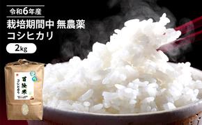 令和6年産 栽培期間中 無農薬 コシヒカリ 2kg