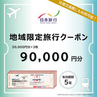 300-22 北海道紋別市　日本旅行　地域限定旅行クーポン90,000円分