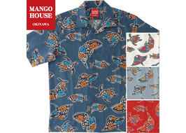 【かりゆしウェア】メンズ ちゅらさんジンベエザメLLサイズ×ネイビー