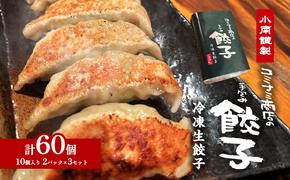 小南謹製 手包み冷凍生餃子 3セット (10個入り×6パック) 計60個 餃子 ぎょうざ ギョーザ 生餃子 冷凍 惣菜 中華惣菜 点心 おかず 袋井市 静岡県