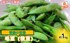 【 2025年産 数量限定 】青森の定番 毛豆 約1kg【 9月 クール便発送 】青森県鰺ヶ沢町産 ※オンライン決済のみ 野菜 枝豆 大粒 甘みが強い 豊かな香り コク ほっくり おつまみ 料理 お弁当 食材