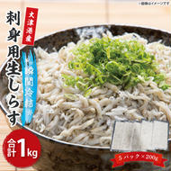 【訳あり】瞬間冷結！刺身用生しらす【大津港産】（AA112）