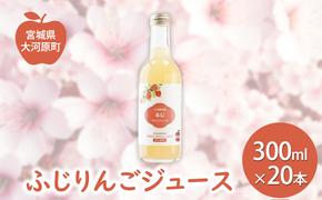 大河原産「ふじ」りんごジュース 300ml×20本 りんご リンゴ 林檎 ジュース りんごジュース リンゴジュース 飲み物 飲料 果実飲料 フルーツ 果物 くだもの ドリンク 大河原町