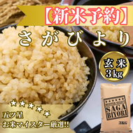 CIB86_令和７年産【（新米）11月以降発送】【玄米】さがびより3ｋｇ【五つ星お米マイスター厳選！】