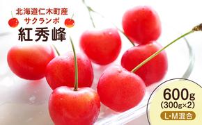 [先行受付] 北海道 仁木町産 サクランボ 紅秀峰 600g （300g×2） L・M混合 果物類 果物 くだもの フルーツ さくらんぼ チェリー 旬の果物 [UMIX FARM]