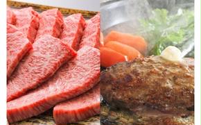 BN054　Ａ5ランク佐賀牛もも焼肉用200ｇ＆佐賀牛100％手作りハンバーグ4個