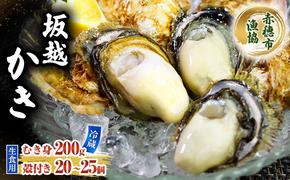  牡蠣 坂越かき 生食用 殻付き ＋ むき身 セット 殻付き20個～25個 むき身200g 牡蠣ナイフ付き 冬牡蠣 かき カキ