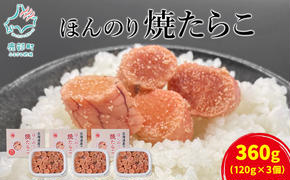 【丸鮮道場水産】北のハイグレード食品2021認定 北海道産 ほんのり焼たらこ 120g×3個（360g） たらこ タラコ