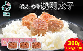 【丸鮮道場水産】北海道産 ほんのり焼明太子 120g×3個（360g）