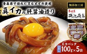 真イカの肝醤油造り エコパック 100g×5袋 セット 珍味 イカ いか おつまみ 詰め合わせ おつまみセット ごはんのお供 ご飯のお供 海鮮 魚介類 魚介 海産物 加工食品 ※ご入金確認後 3ヶ月以内の発送になります。