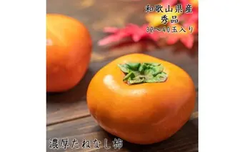 AB6803_【先行予約】【秋の美味】【和歌山ブランド】濃厚たねなし柿　秀品　M～2Lサイズ　約7.5kg入り 