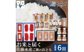 170013 【定期便・年6回】お米と届く佐藤水産 ご飯のおとも