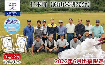 ◆2022年6月配送限定◆【ANA機内食に採用】銀山米研究会の無洗米＜ゆめぴりか＞10kg（5kg×2）
