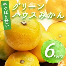 BF6056_【2025年先行予約】 グリーンハウスみかん 6パック 【ミカン 蜜柑 柑橘 温州みかん 有田みかん ハウスミカン 和歌山】