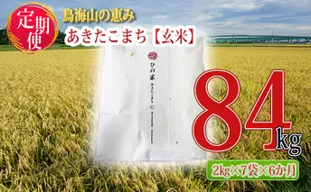 《定期便》14kg×6ヶ月 秋田県産 あきたこまち 玄米 2kg×7袋 神宿る里の米「ひの米」（お米 小分け）