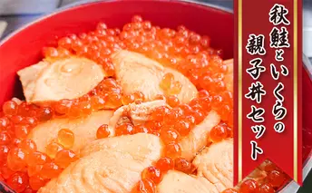 秋鮭といくらの親子丼セット(甘塩秋鮭切身1切 約100g×4切、いくら醤油漬け200g×2個)