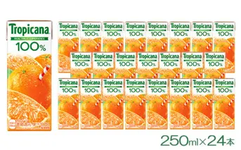 トロピカーナ　100％　オレンジ　250mlLLスリム×24本 