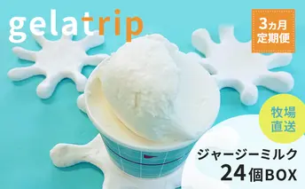 ≪3ヵ月定期便≫ 牧場直送ジャージーミルク24個BOX 北海道 上富良野町 アイス アイスクリーム ジェラート デザート ギフト 贈呈 贈り物 ミルク 生乳 牛乳