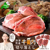 北海道 別海町 産 牛肉 切り落とし 1kg（200g×5パック）【CO0000013_005】