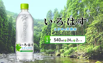 いろはす 天然水 540ml PET【コカ・コーラ】 ペットボトル 2箱(48本) ミネラルウォーター ナチュラルミネラルウォーター 飲料水 飲料 鉱水 常温 防災 災害 備蓄 備蓄品 ローリングストック キャンプ アウトドア ギフト 国産 九州 宮崎県 えびの市 送料無料