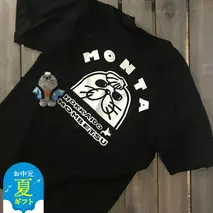 17-145 【お中元】ゆるキャラ紋太グッズ(Tシャツ[ブラックXL]、ぬいぐるみ小)