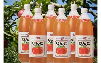 北海道産りんごジュース3種（ふじ、ハックナイン、紅玉）：6本