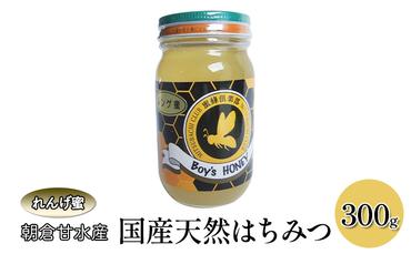 はちみつ 国産 天然蜂蜜 れんげ 蜜 300g 朝倉市 甘水産 蜂蜜