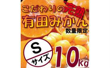 CC6202_＼農家直送／完熟 有田みかん 10kg Sサイズ 有機質肥料100%