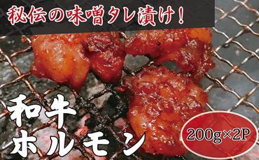 【高木精肉店手作り】秘伝の味噌タレ漬け和牛ホルモン200g×2P