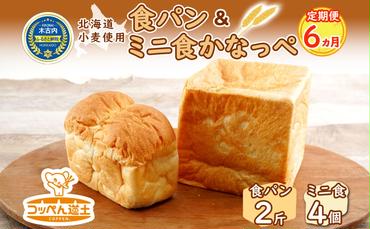 【6ヵ月定期便】食パン2斤、ミニ食かなっぺ4個